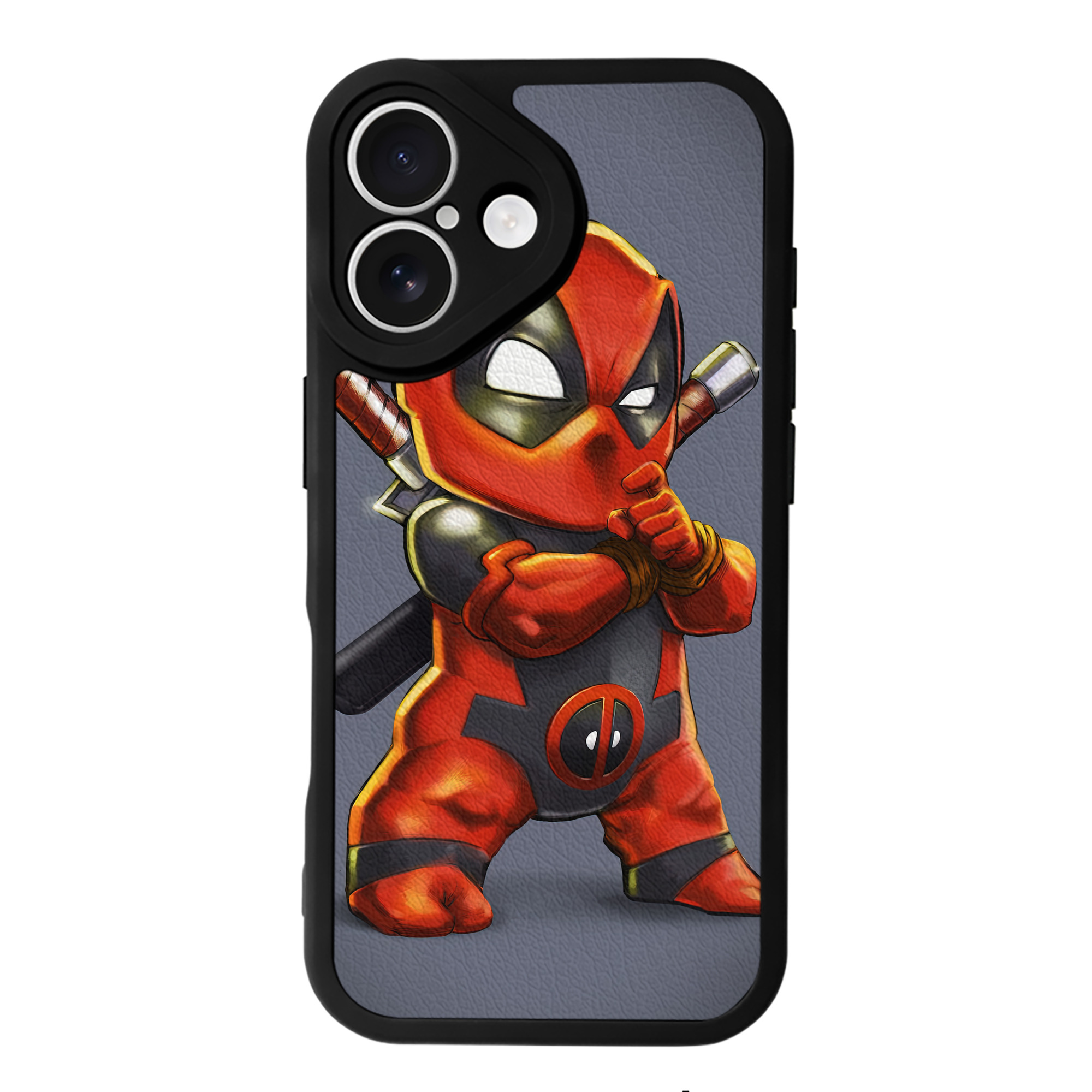（画像用） Deadpool デッドプール 【iPhone 16シリーズ対応】シリコンスマホケース（レザー調） 材質：シリコン